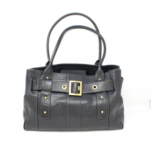 Maxx‎ New York Leather Buckle Satchel Black - Picture 1 of 12